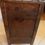 Wood and marble bedside table