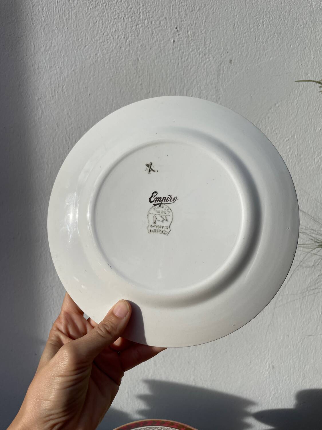 Saint Amand Empire style dessert plate service with 12 gold plates