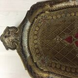 Florentine painted wooden tray
