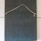 Brutalist metal wall mirror decoration pushed back year 70 vintage