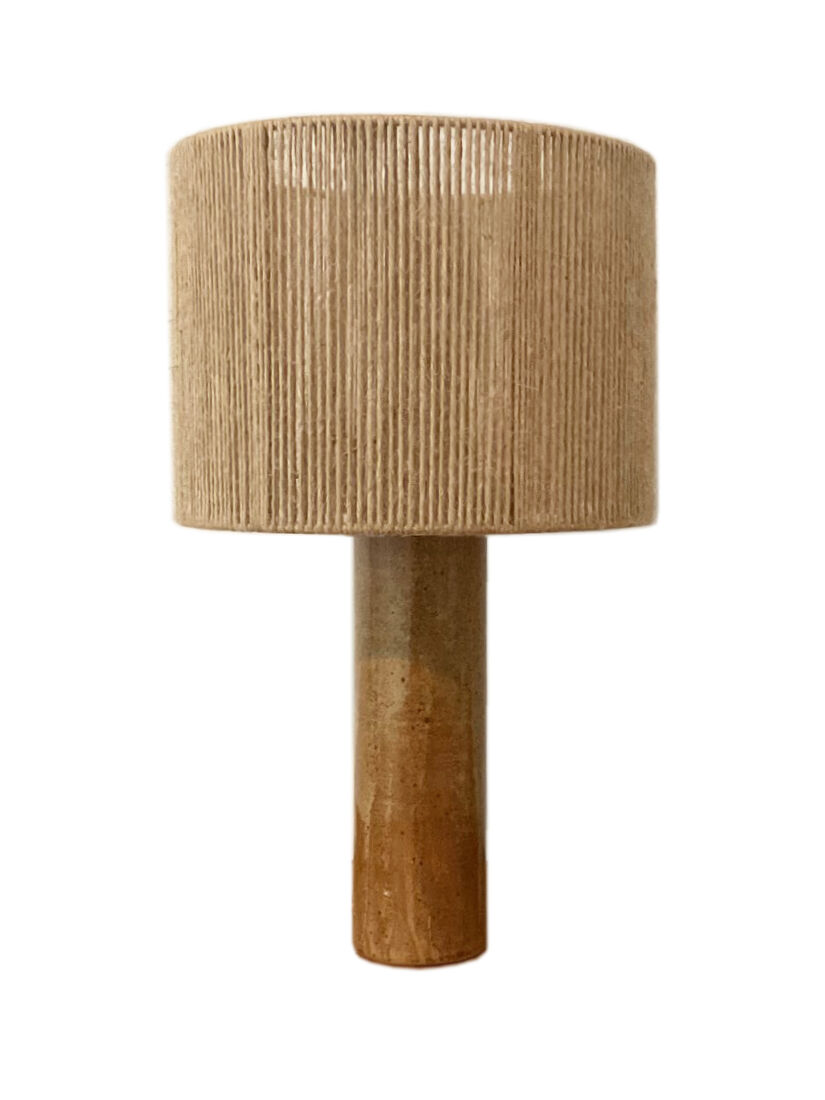 Lampe en grès et fil de jute