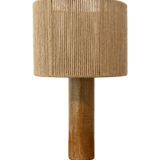 Stoneware lamp and jute thread