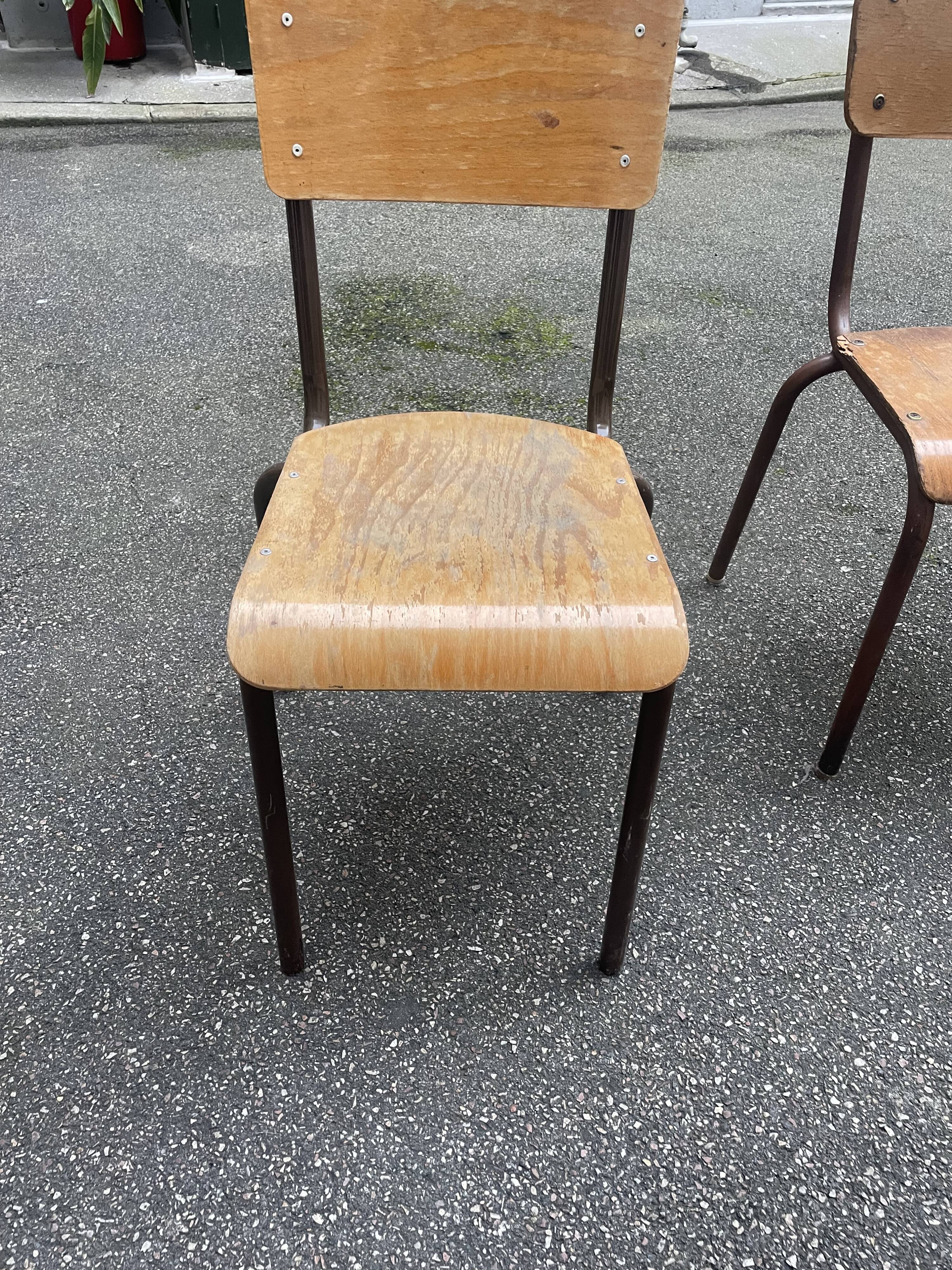 Set of 4 Mullca chairs - School chairs