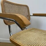 CESCA B64 armchair in canework after Marcel Breuer