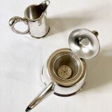 White metal teapot and creamer, Félix Frères Toulouse