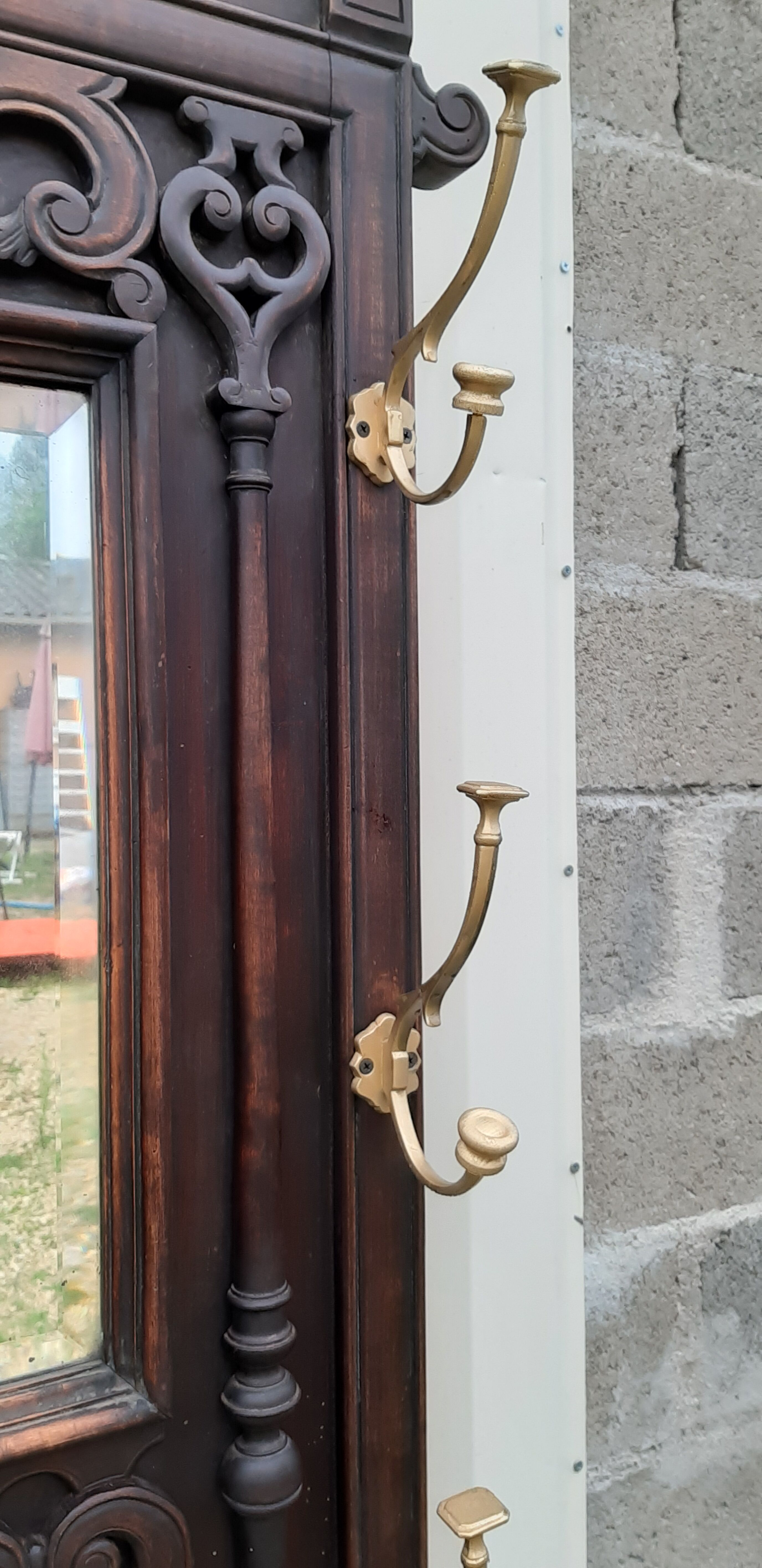 Coat rack in neo-gothic style