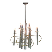 Lustre Spoutnik en Laiton et Chrome par Sciolari, Italie, 1960s