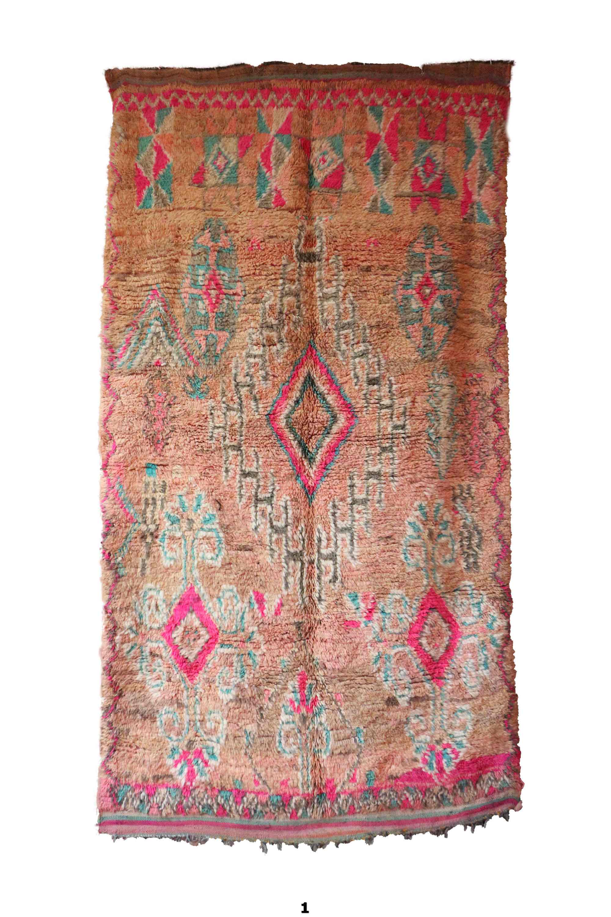 Moroccan pink carpet - 167 x 314 cm
