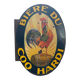 Ancienne plaque émaillée double face "Bière du Coq Hardy" 50x70cm 30's