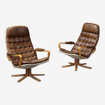 Paire de fauteuils, Sam Larsson for DUX et lænestole, model Mona