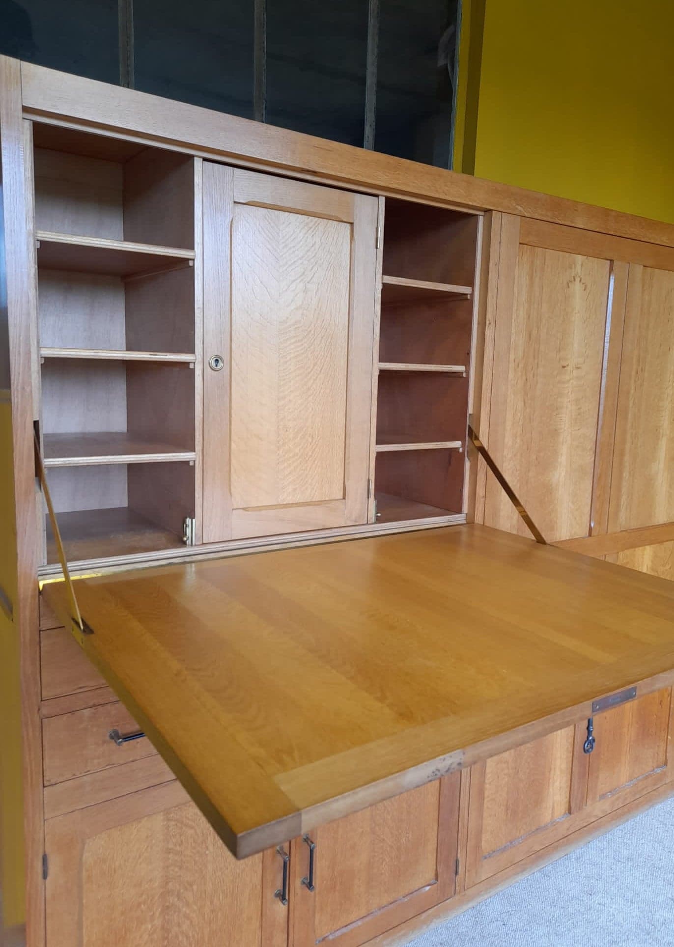 Wardrobe in solid oak around 1950