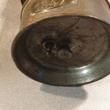 Old miner's lamp with baccarat glass