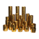 Collection of 21 modular brass candle holders — Colseth, Norway, circa 1960–70