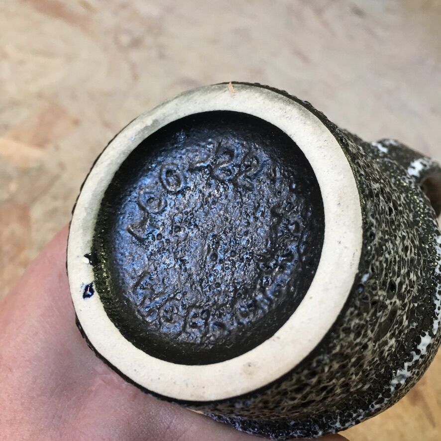 Flamed vase - West german fat lava