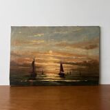 “Sunset on Water” Oil Painting of Venice