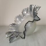 Tulipe de lampe verre irisé/argenté