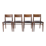 4 Vintage Chairs by Georg Leowald for Wilkhahn, Germany, 1960s, Teak