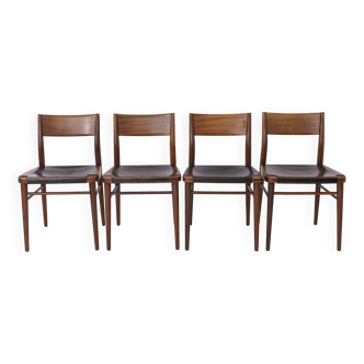 4 Vintage Chairs by Georg Leowald for Wilkhahn, Germany, 1960s, Teak