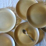 6 French stoneware dessert plates in very good condition