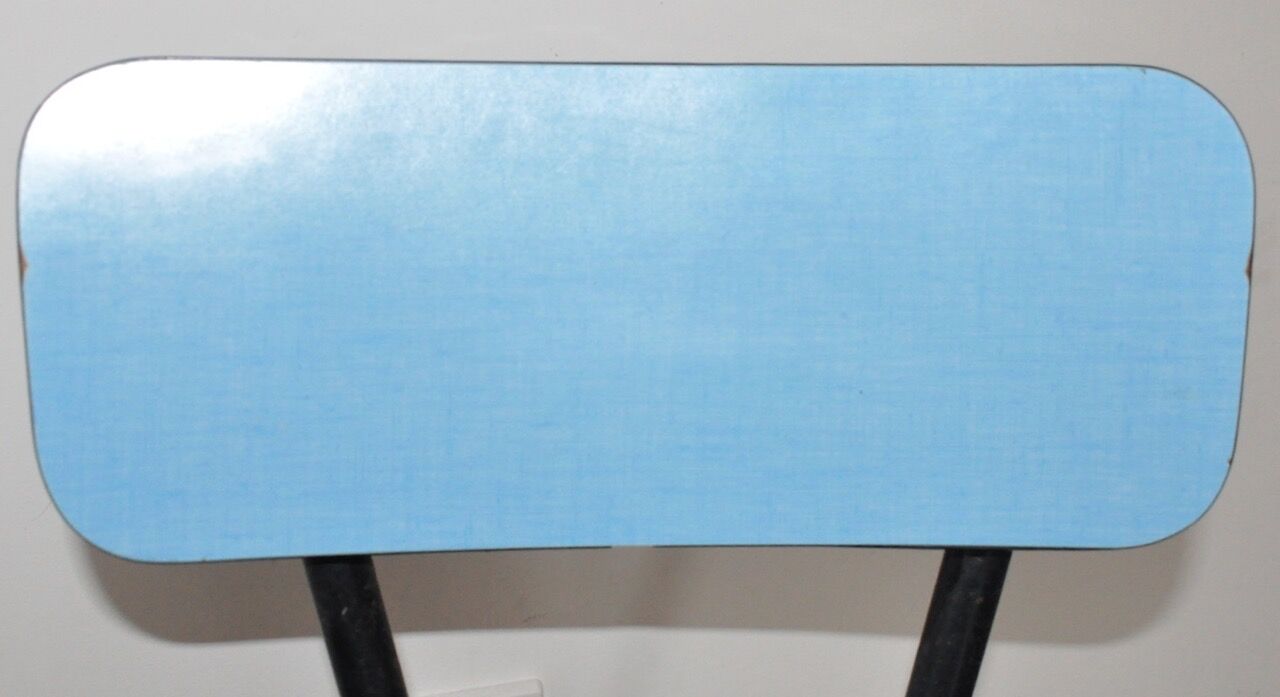 Blue formica chair