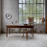 Farmhouse table in oak and walnut 2m