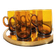 Amber Glass Sangria Cups
