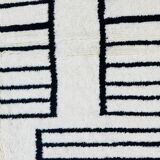 Traditional Berber rug in natural wool 2.5x1.5 m