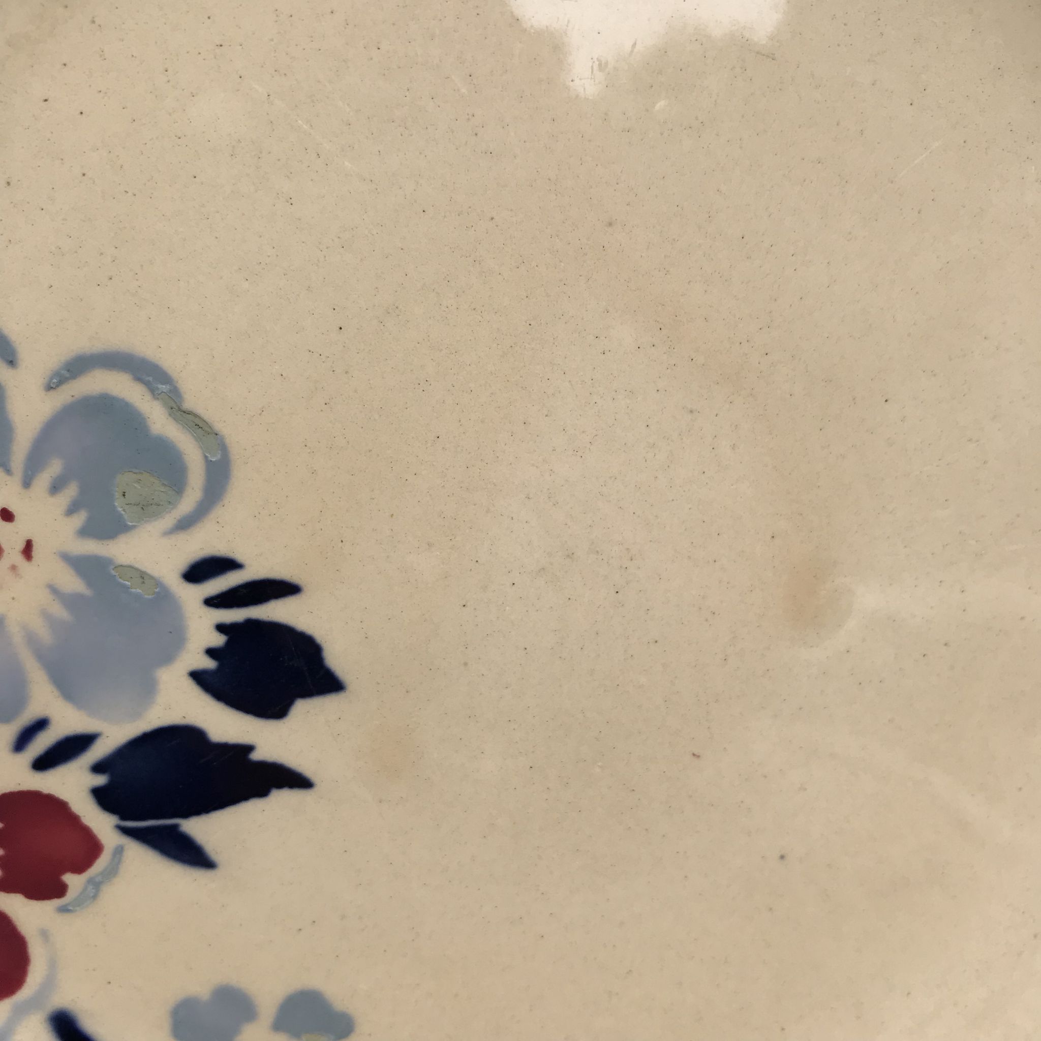 6 Vintage flat plates in Luneville earthenware evreux model