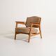 Fauteuil en hêtre scandinave et teck, années 1960