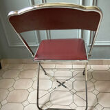 4 vintage folding chairs in chrome