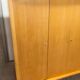 Scandinavian wardrobe 1960 honey color 4 doors L 205 cm