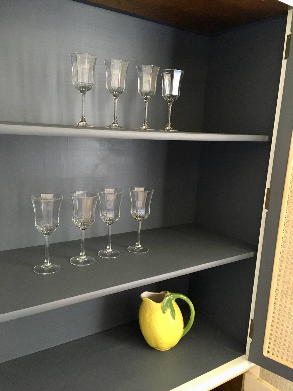 Wood and rattan dresser