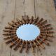 Bamboo sun mirror and rattan of 70 years