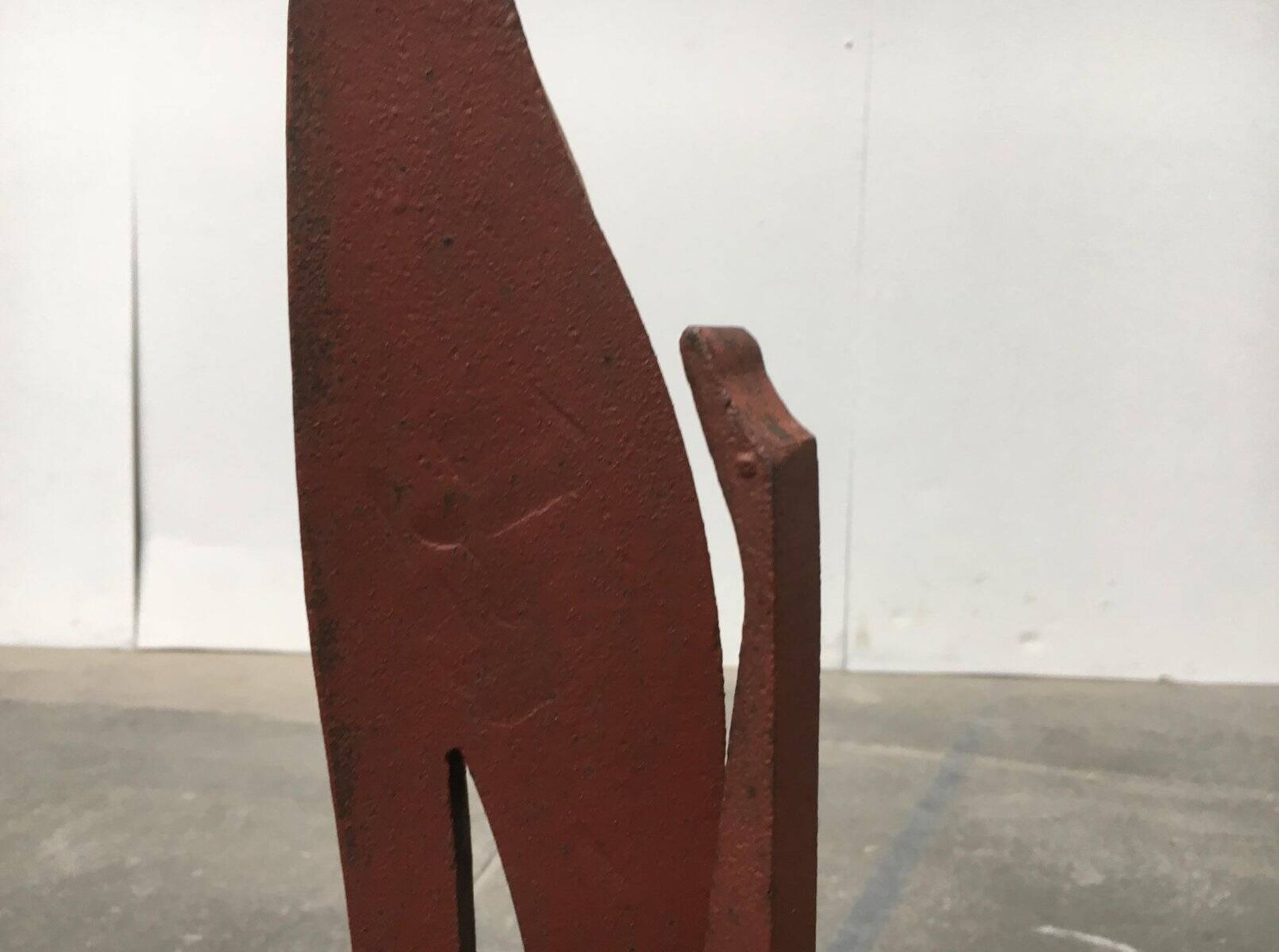 Sculpture d'oiseau grue en métal du milieu du siècle
