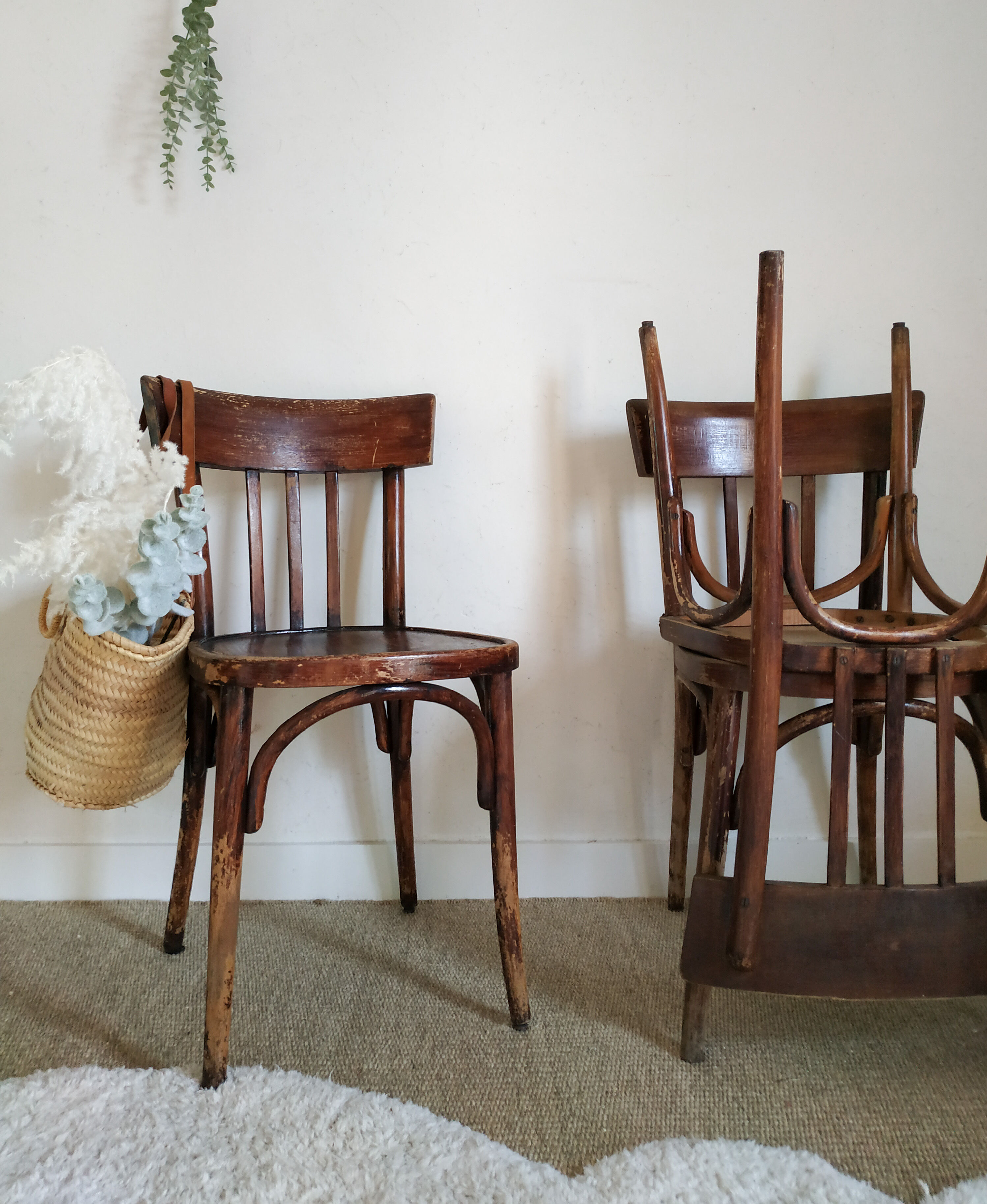 Lot of 4 chairs bistro Baumann