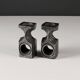 Brutalist candle holders by Olav Joa for Polaris — Steel Art series.