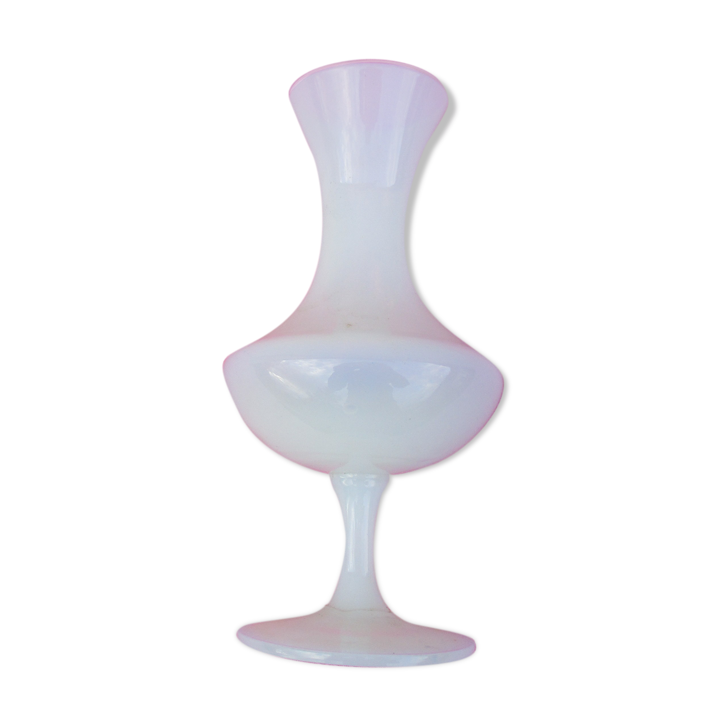 Soliflore vase in opalescent vintage annees glass