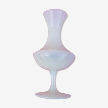 Soliflore vase in opalescent vintage annees glass