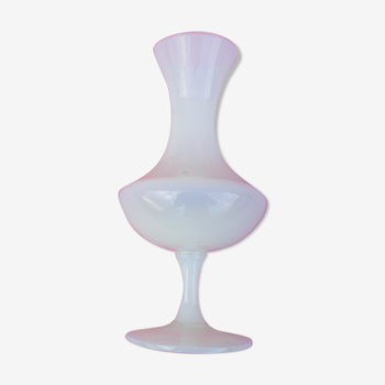 Vase soliflore en verre opalescent annees vintage
