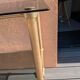 Smoked glass and brass dessert table