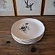 Moulin des Loups Volubilis dessert plates (blue and gold flowers)