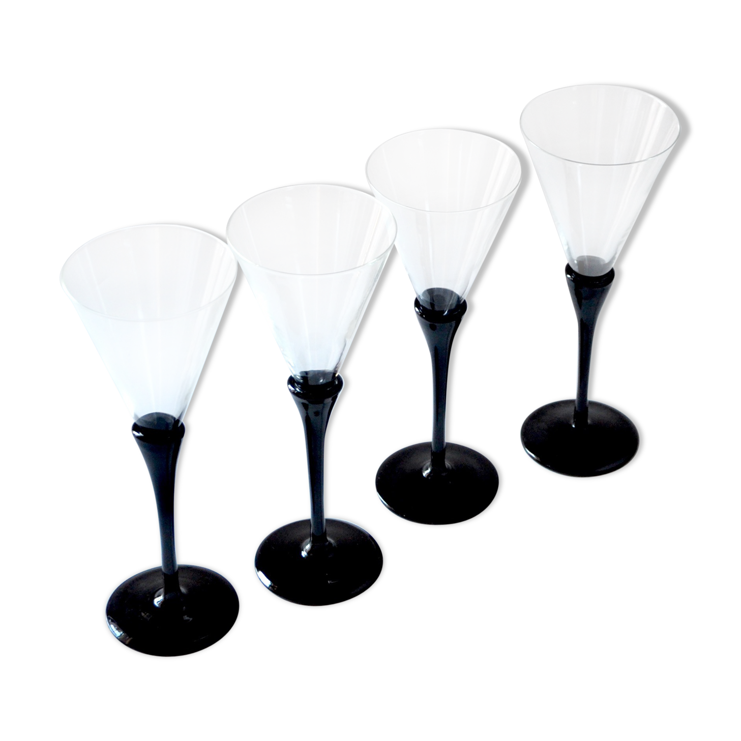 4 Hadeland glasses of 1980