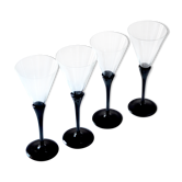 4 verres Hadeland de 1980