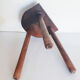 Farm stool 1/2 round vintage tripod