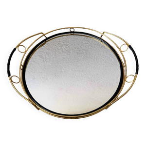 plateau miroir laiton