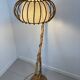 Louis Sognot vintage rattan floor lamp