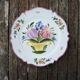 Old Roullet Renoleau Ceramic Flat Plate - Basket of Flowers