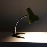 Yellow-green metal table lamp, 1950s.