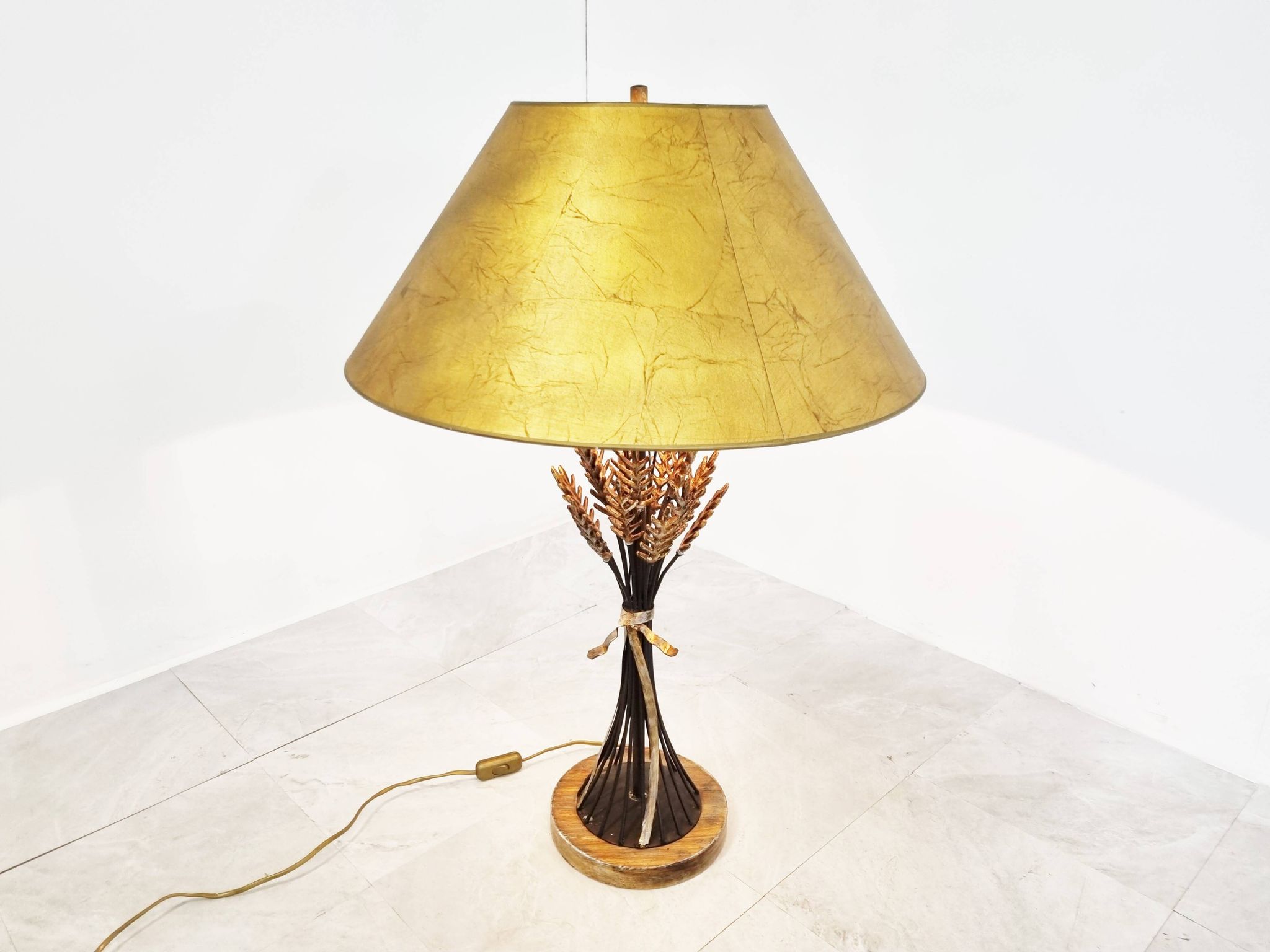 Lampe de table vintage en forme de gerbe de blé - années 1960