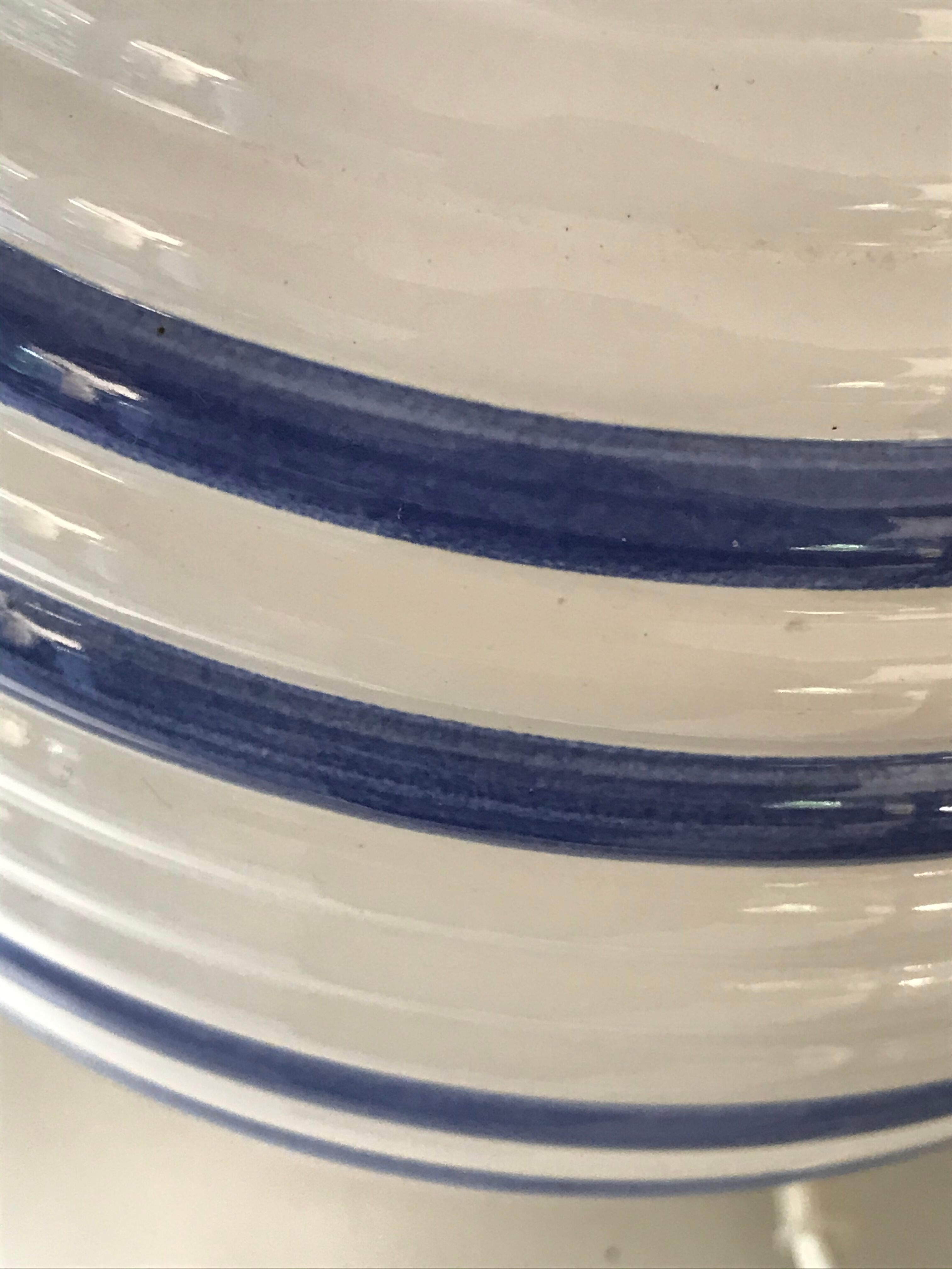 Vintage enamelled ceramic lamp base